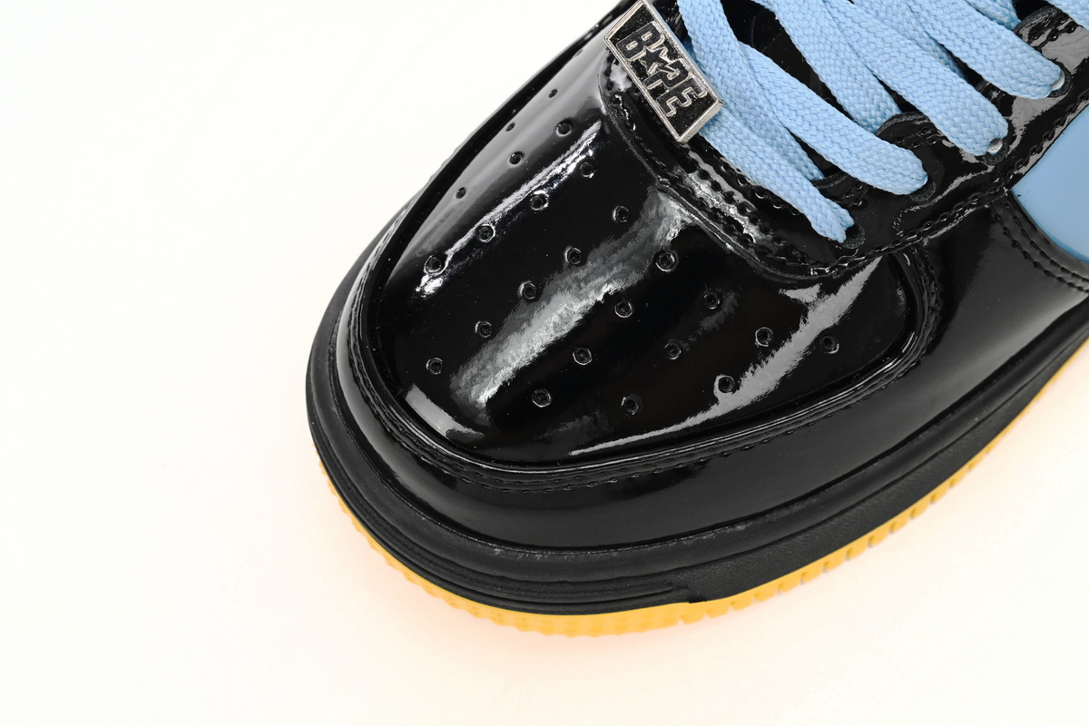 A Bathing Ape Bape Sta Low Black, Blue, And Yellow 1H20 191 046
