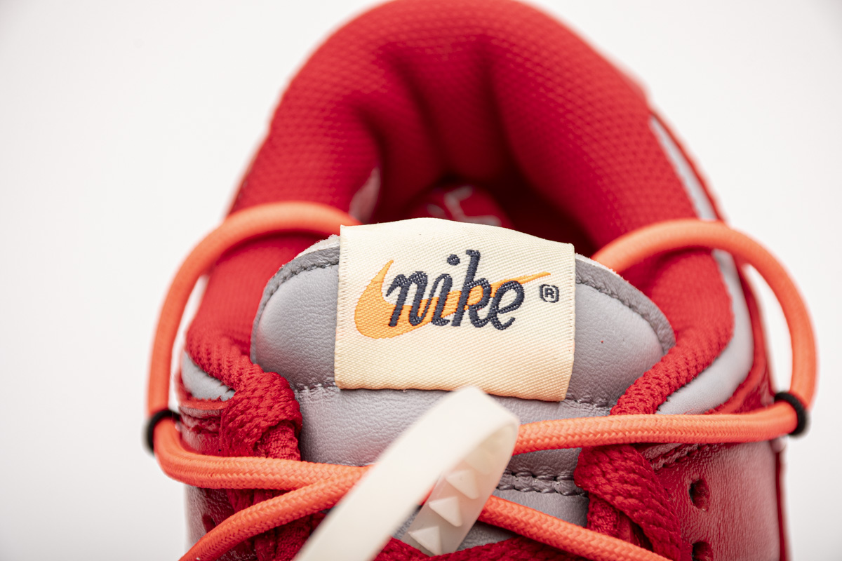 OFF White X Nike Dunk Low University Red   CT0856-600