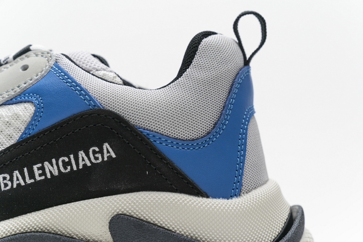 Ba***ci*ga Triple S Black Grey Blue  541624 W06E2 7080