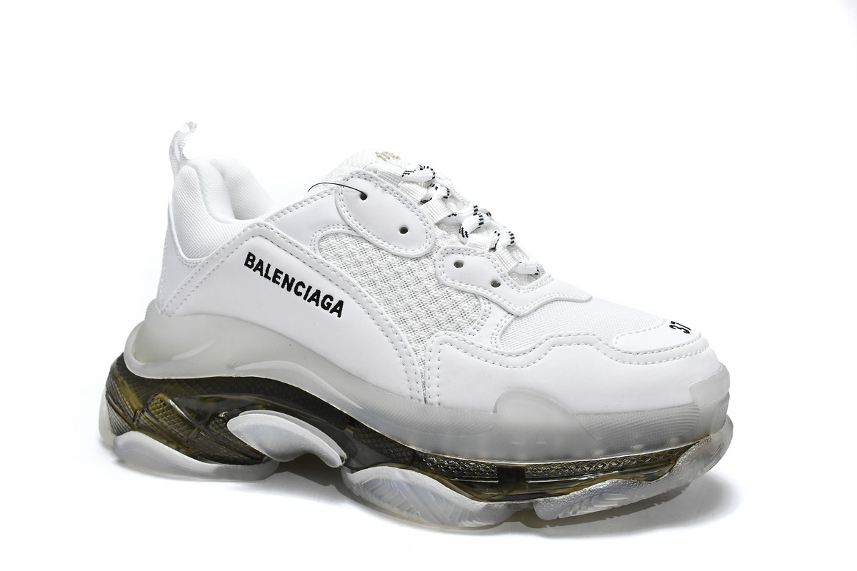 Ba***ci*ga Triple S White Carbon Ash  544351 W0901 9001