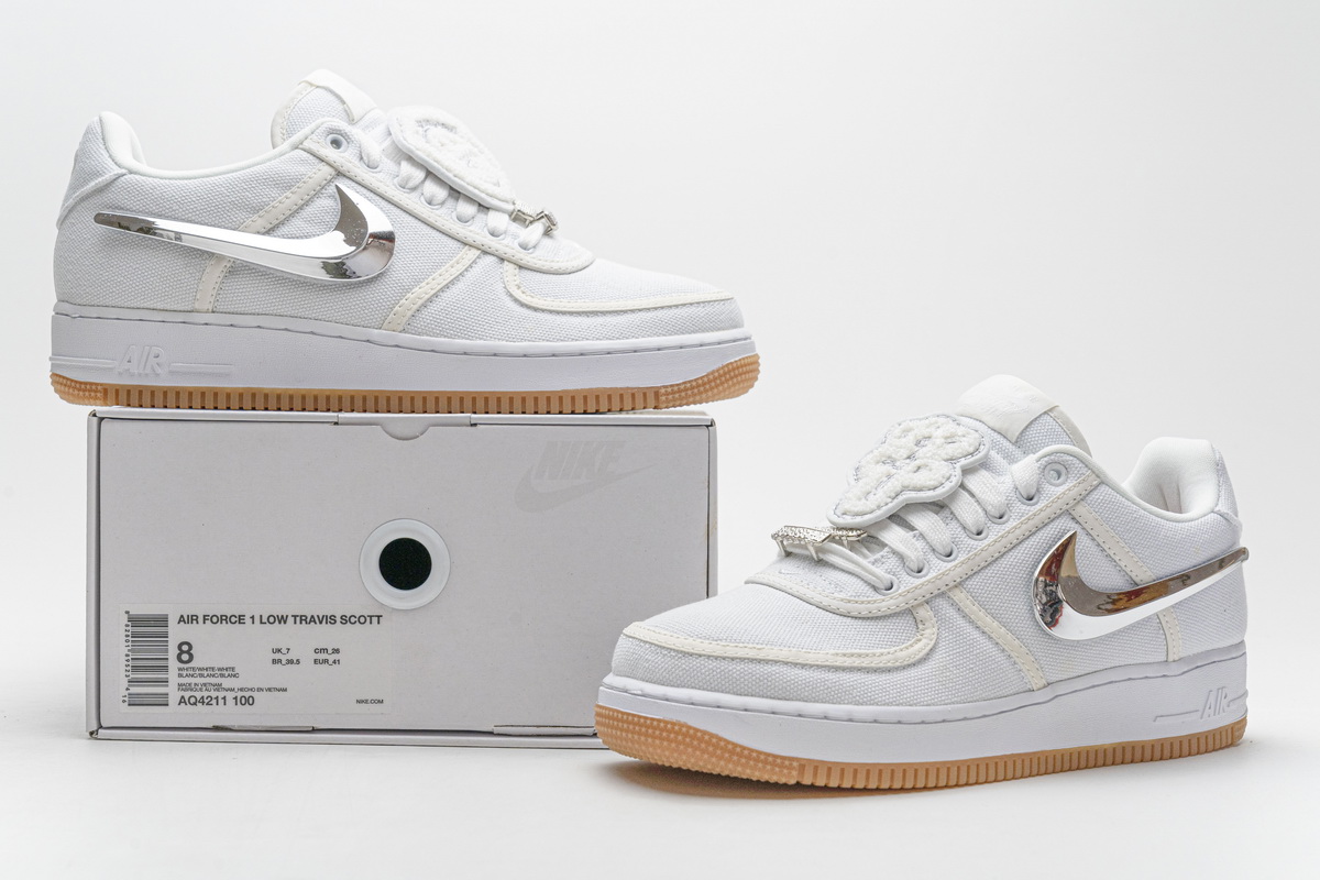 Travis Scott x Nike Air Force 1“White” AQ4211-100