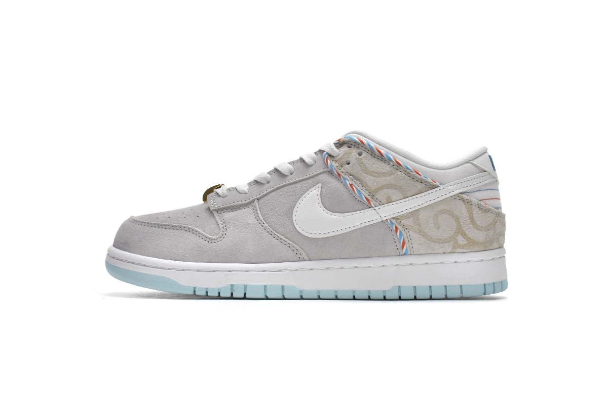Nike Dunk Low Barber Shop - Grey   DH7614-500