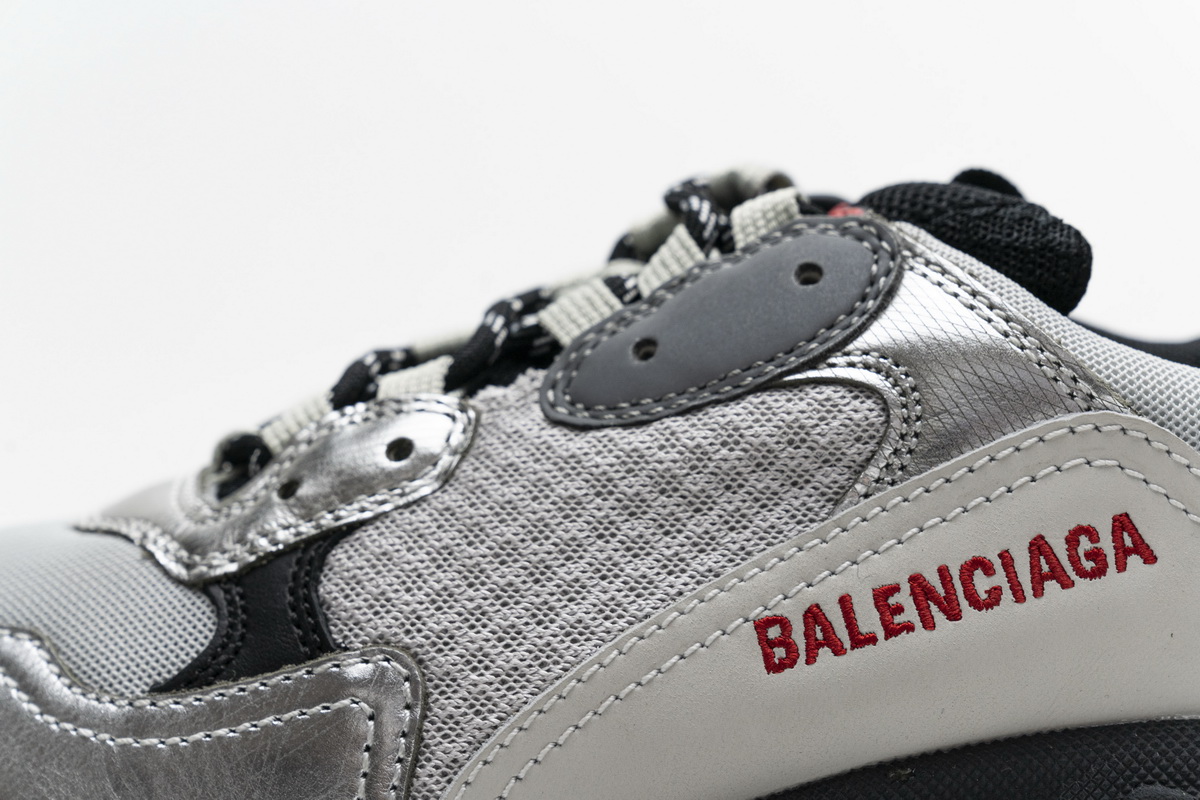 Ba***ci*ga Triple S Black Silver  541624 W09E1 7320