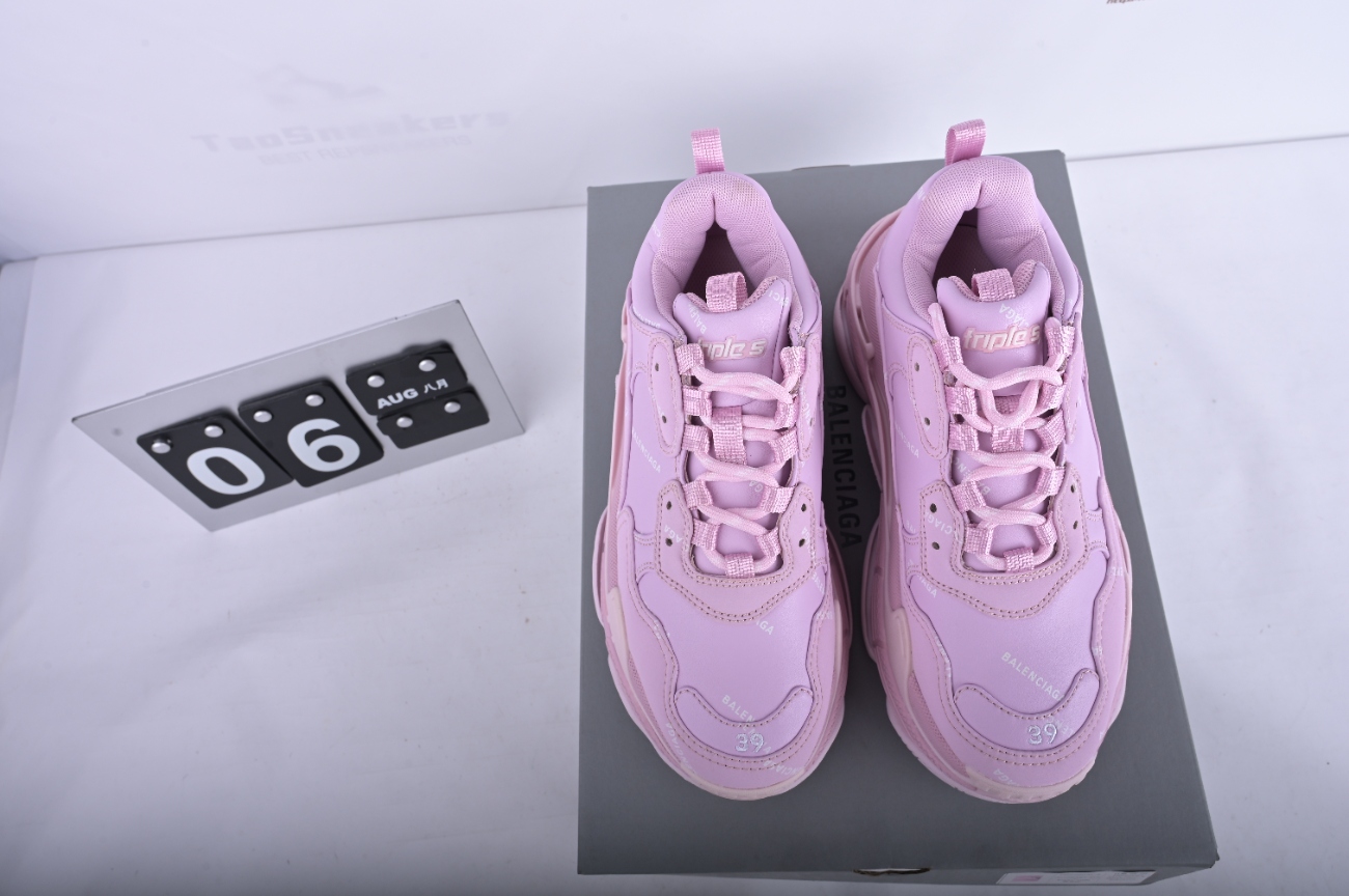 Balenciaga Triple S Letter Pink   524039 W2FA1 5090