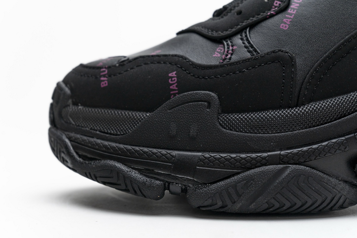 Ba***ci*ga Triple S Letter Black Pink   524039 W2FA1 7635