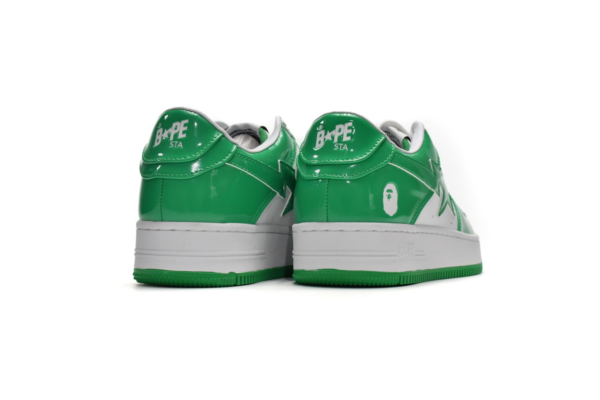 A Bathing Ape Bape Sta Low White Green   1H70-191-001
