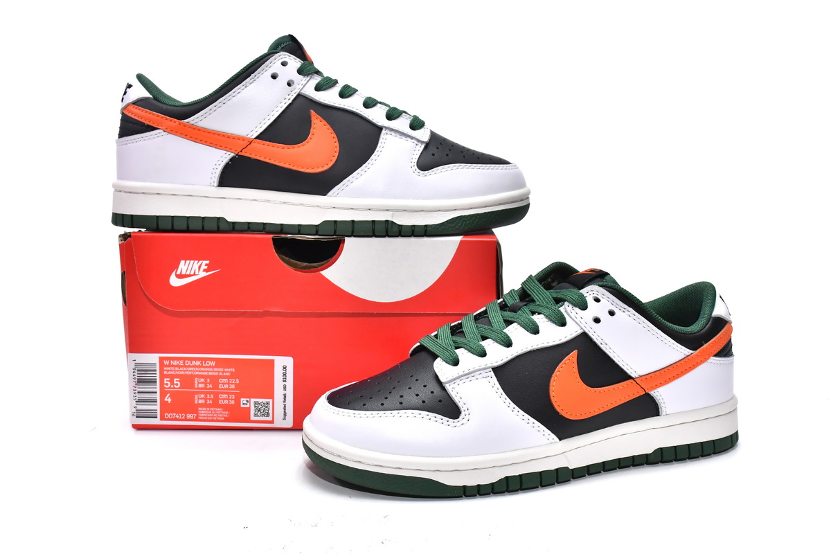 Nike Dunk Low White Black Green DO7412-997