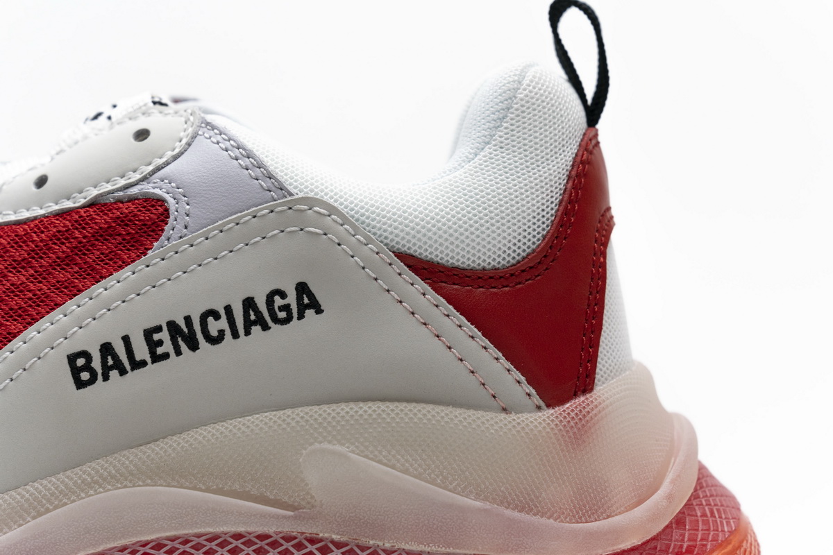 Ba***ci*ga Triple S White Red 544351 W09E1 4552