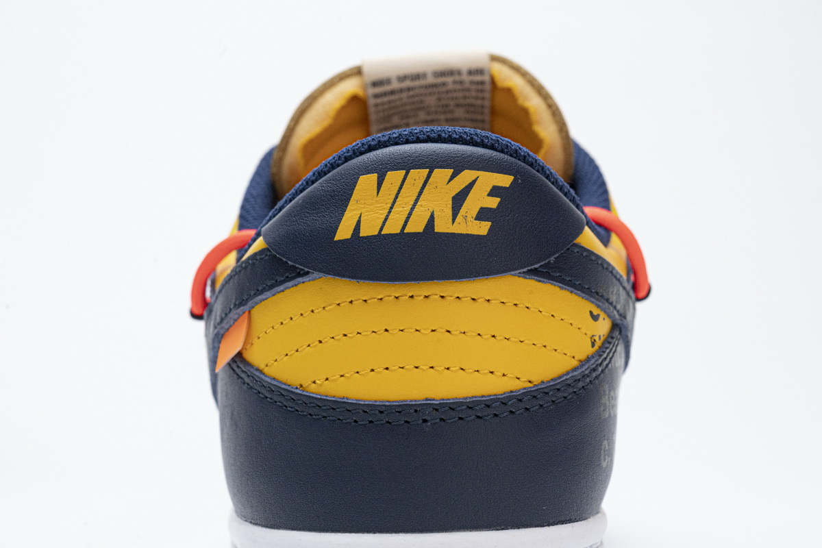 OFF WHITE X Nike Dunk SB Low White Michigan  CT0856-700