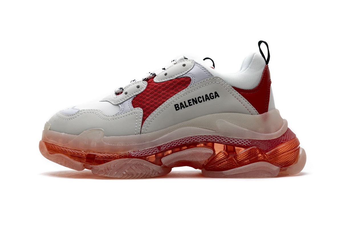 Ba***ci*ga Triple S White Red 544351 W09E1 4552
