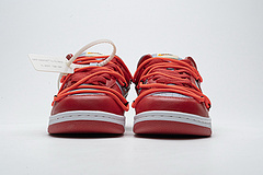 OFF White X Nike Dunk Low University Red  CT0856-600