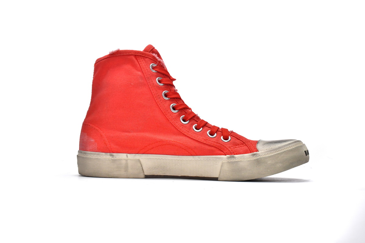 Ba***ci*ga Paris High Destroyed - Red   688756 W3RC4 6090
