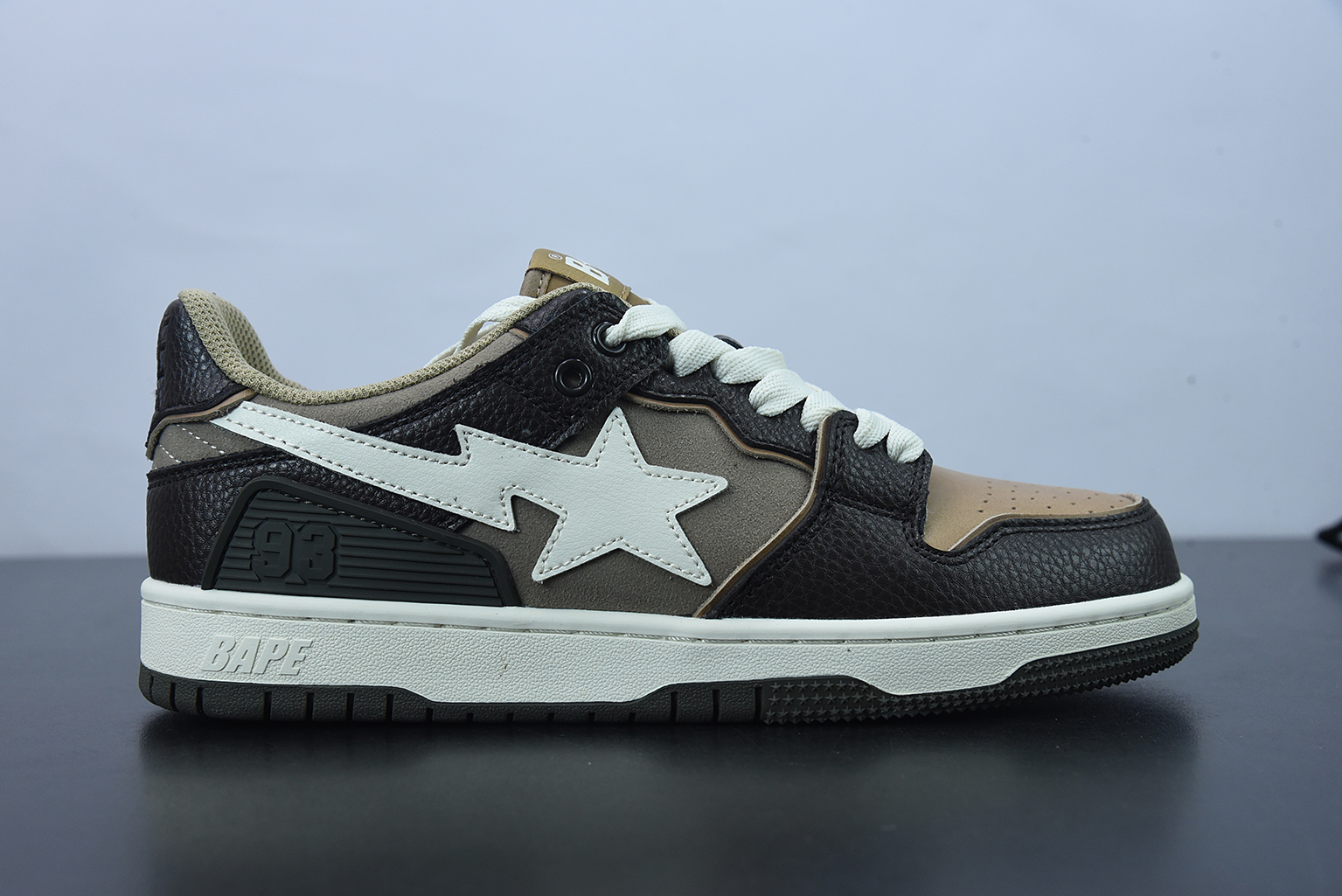 A Bathing Ape Bape SK8 Sta Brown Ivory 1H80191013