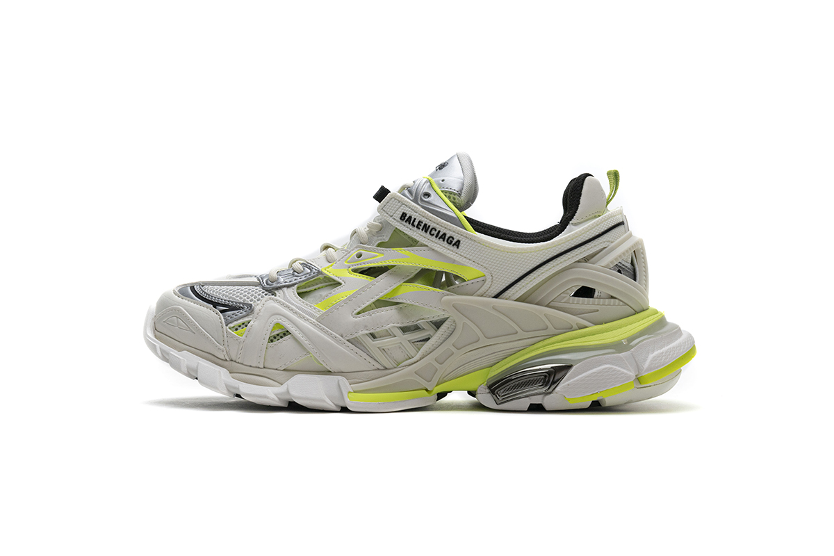 Ba***ci*ga Track 2 Sneaker White Fluo Yellow   568515 W2ON3 9073