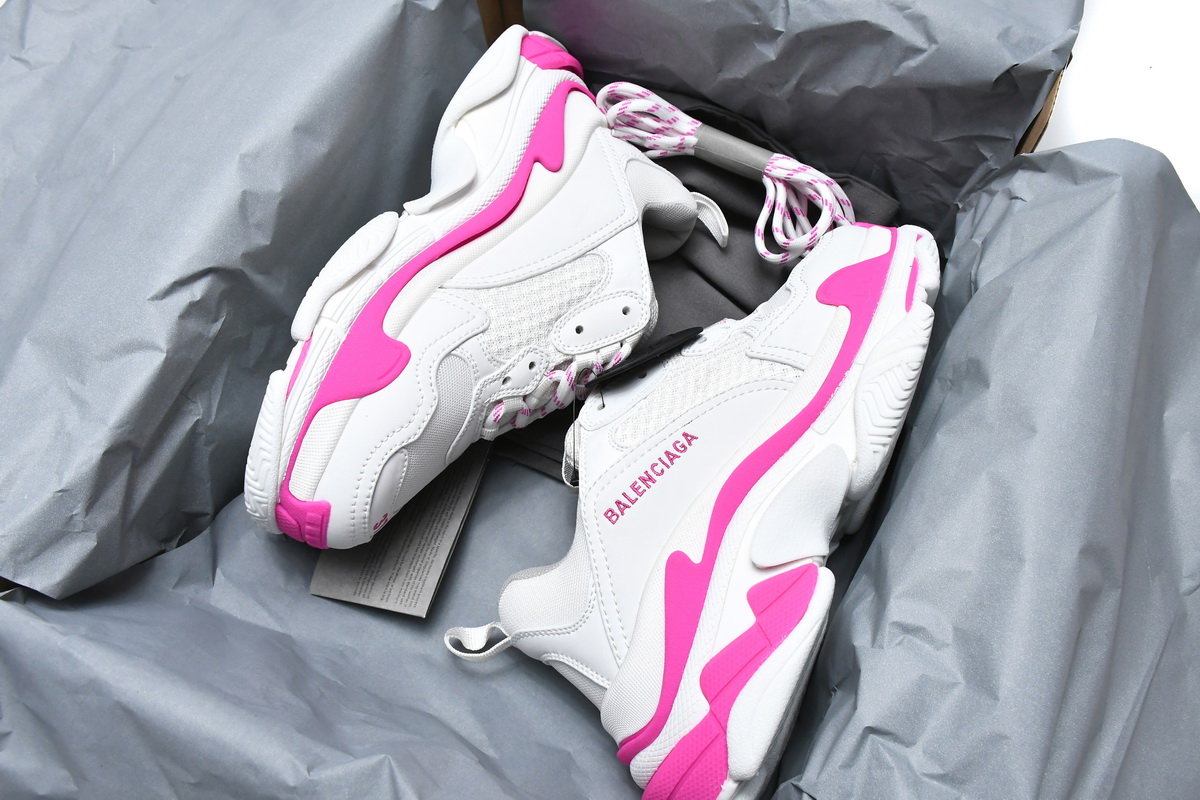 Ba***ci*ga Triple S White Peach Red   536737 W2CA3 3890