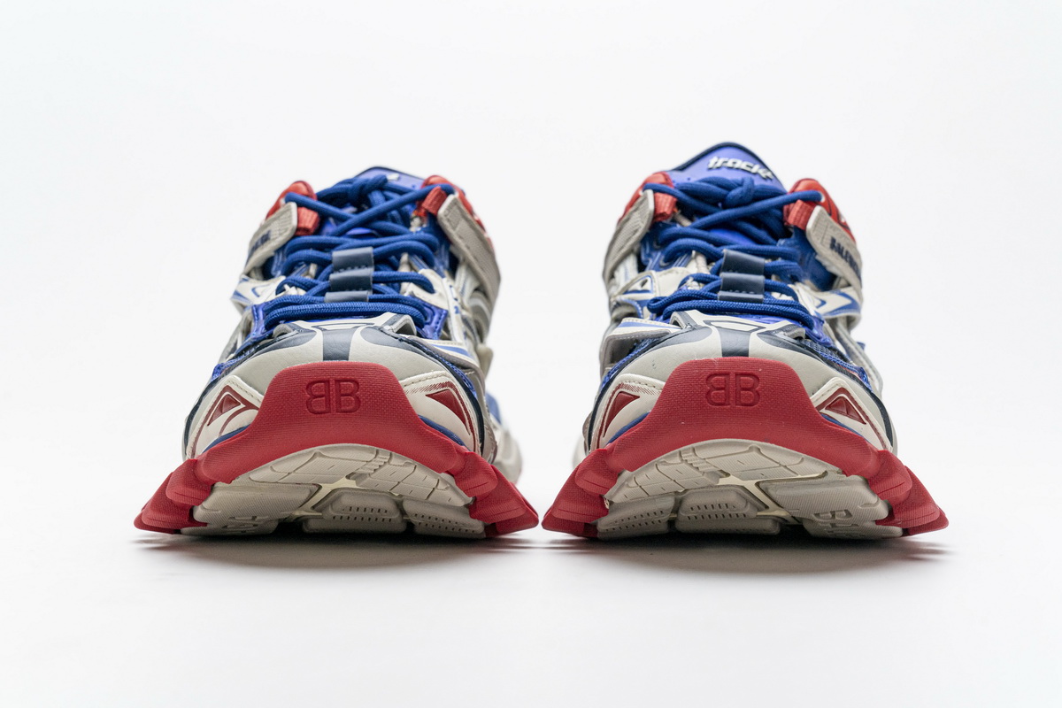 Ba***ci*ga Track 2 Sneaker Beige Blue  570391 W2GN2 8570