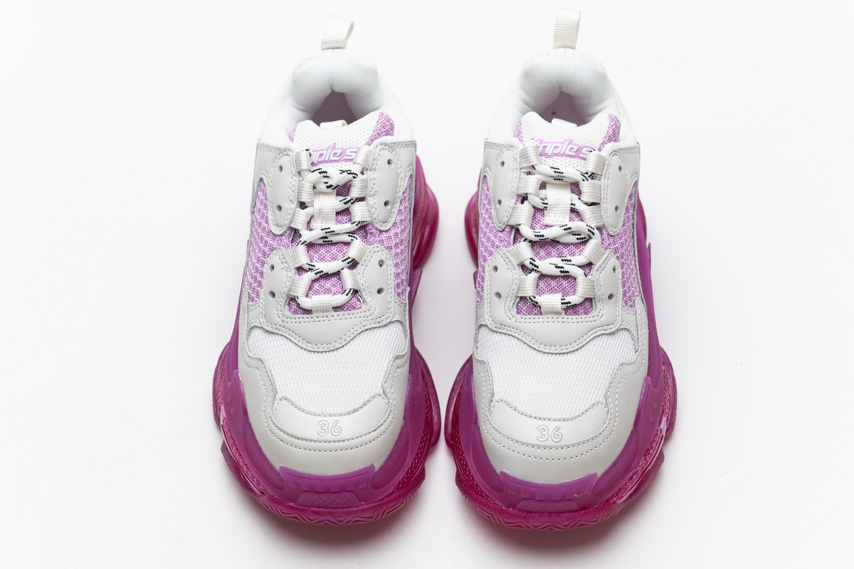 Ba***ci*ga Triple S White Pink  544351 W09O1 2281