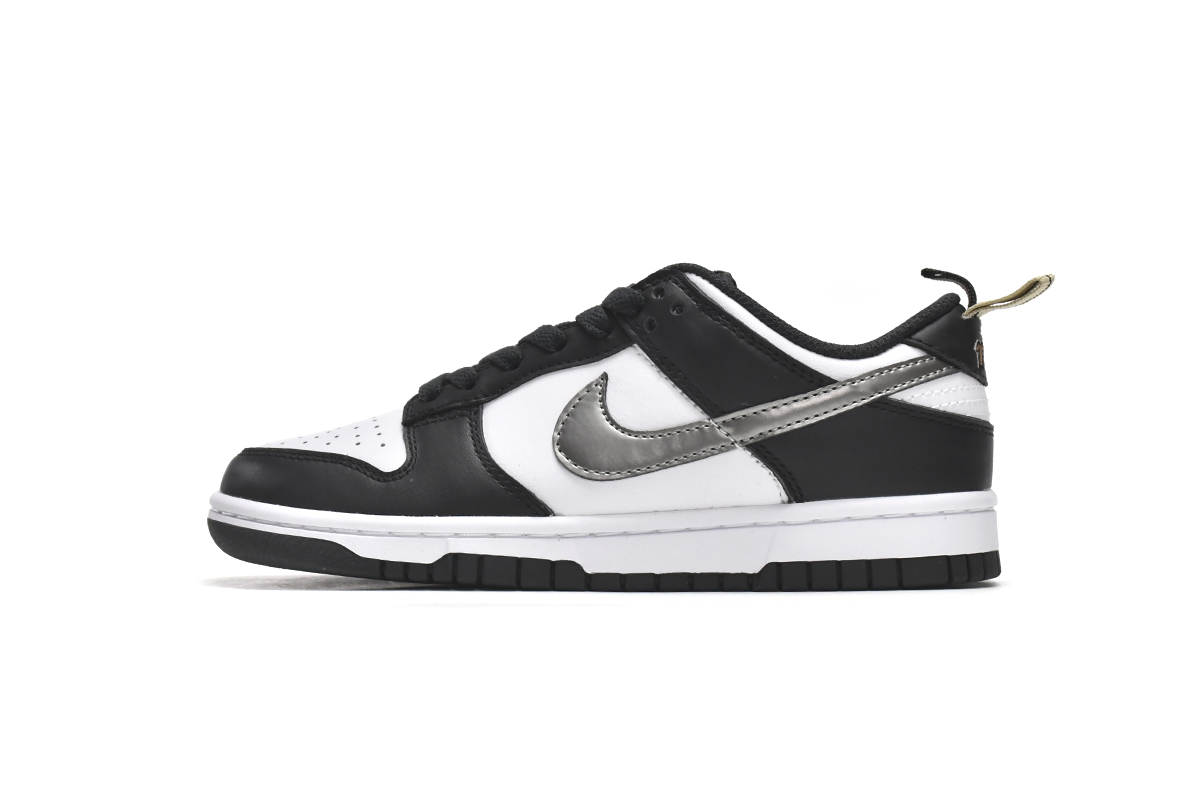 Nike Dunk Low Black White Metallic (GS) DH9764-001