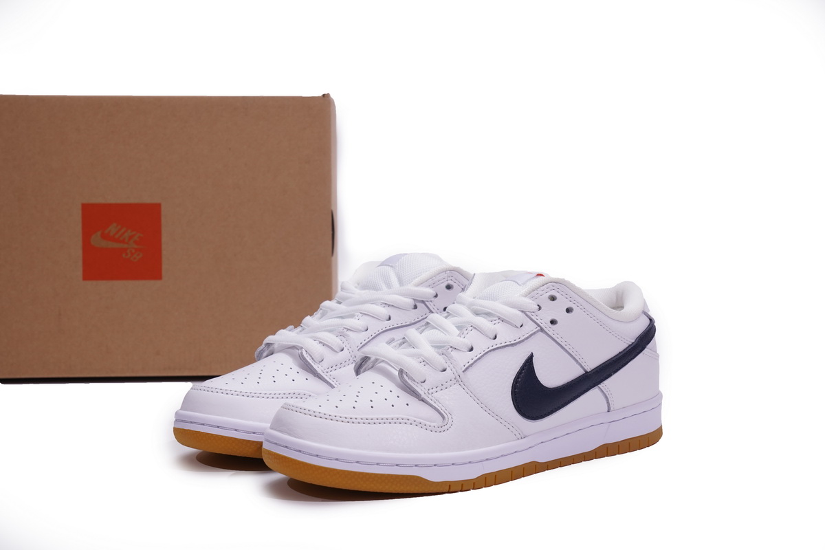 Nike SB Dunk Low Pro Orange Label White Navy  CZ2249-100