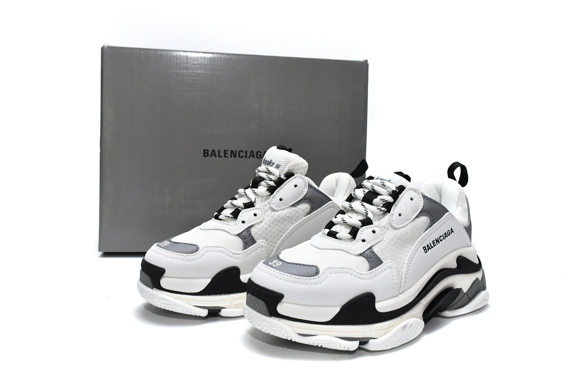 Ba***ci*ga Triple S White Grey  536737 W09O1 9089
