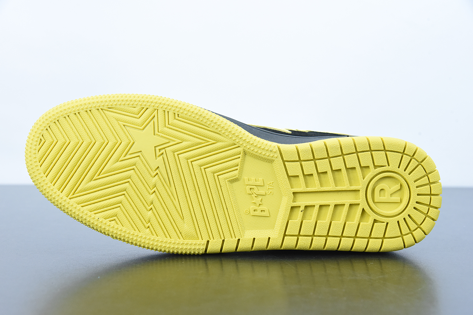 A Bathing Ape Sk8 Sta Black Electric Yellow 1G701090005