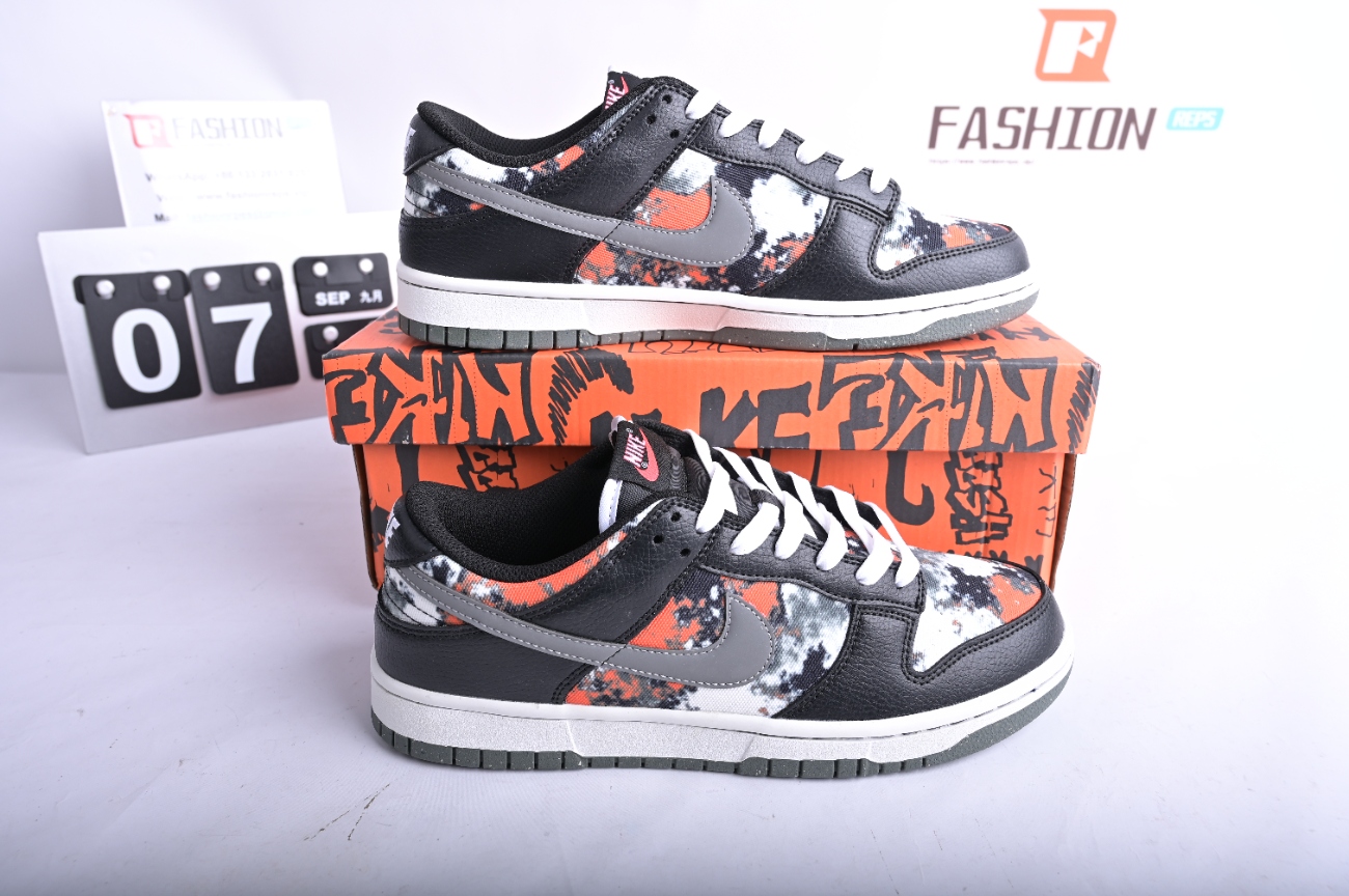 Nike Dunk Low Graffiti Black Red  DM0108-001