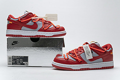 OFF White X Nike Dunk Low University Red  CT0856-600