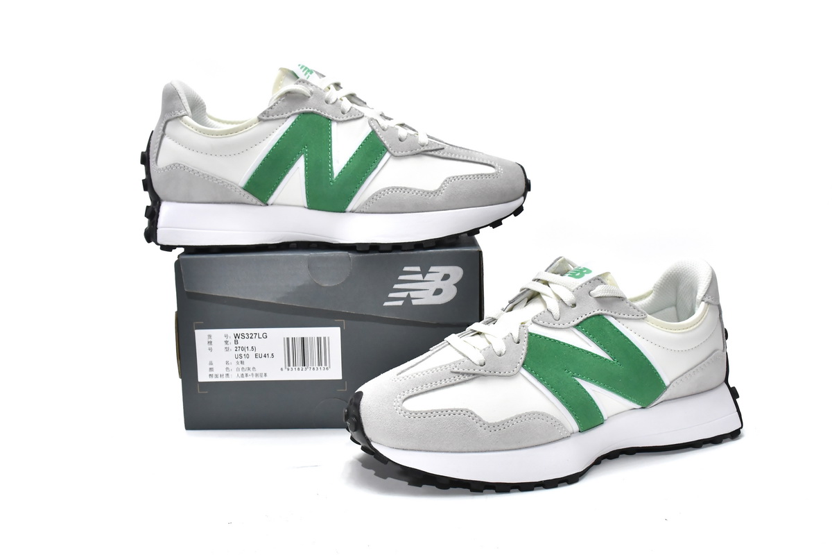 N*w B*lance 327 White Green   WS327LG
