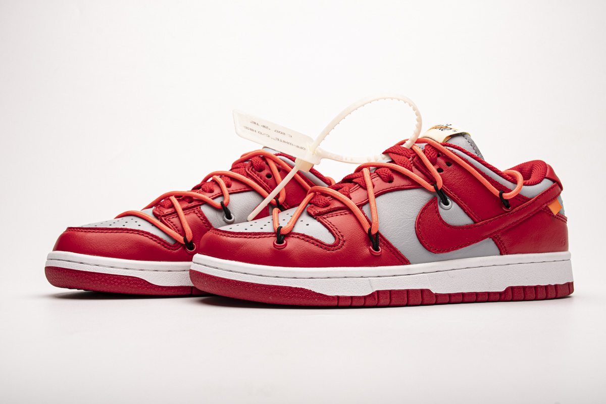 OFF White X Nike Dunk Low University Red   CT0856-600