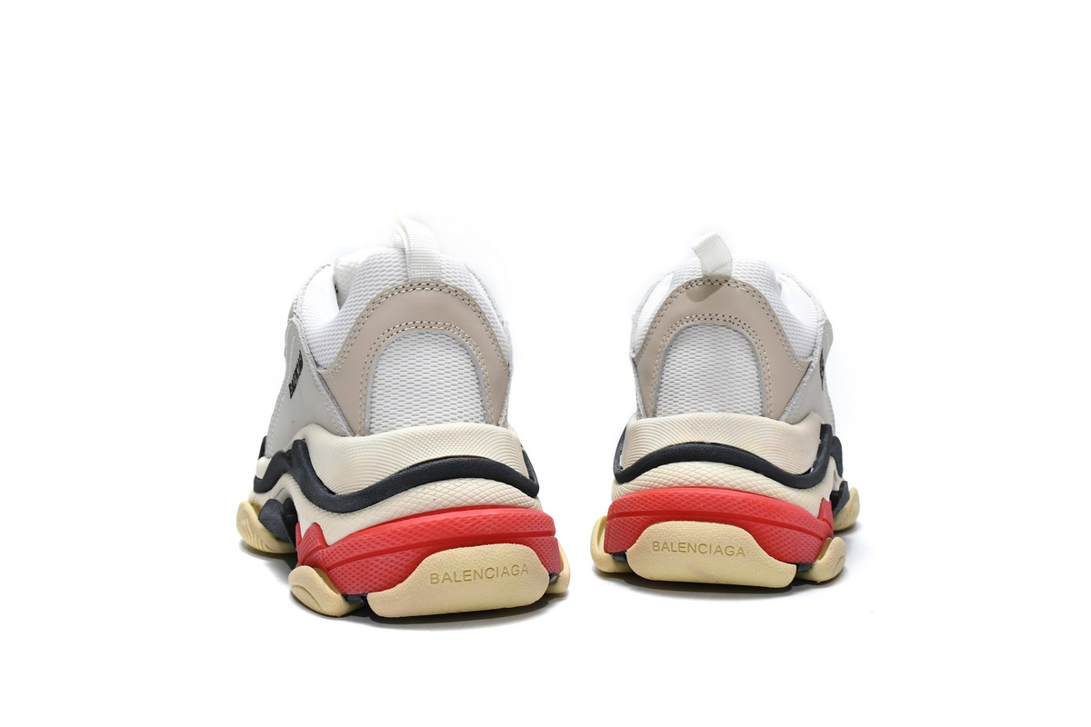Ba***ci*ga Triple S White Dark Grey Red   524037 W09E1 9000