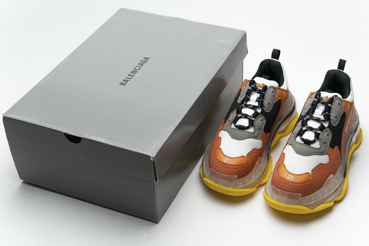 Ba***ci*ga Triple S Black Orange  541624 W09E1 1766