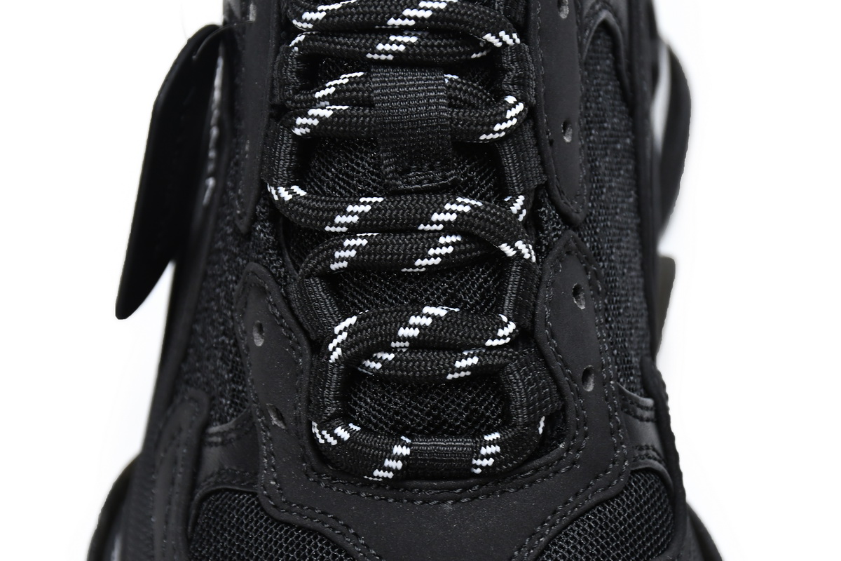 Ba***ci*ga Triple S Black Silver   544351 W2FB2 1001