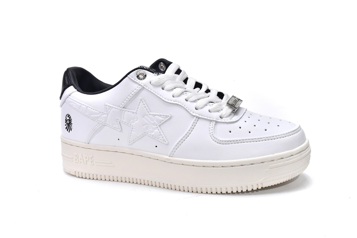 A Bathing Ape Bape Sta Low White Black  1H70-191-022