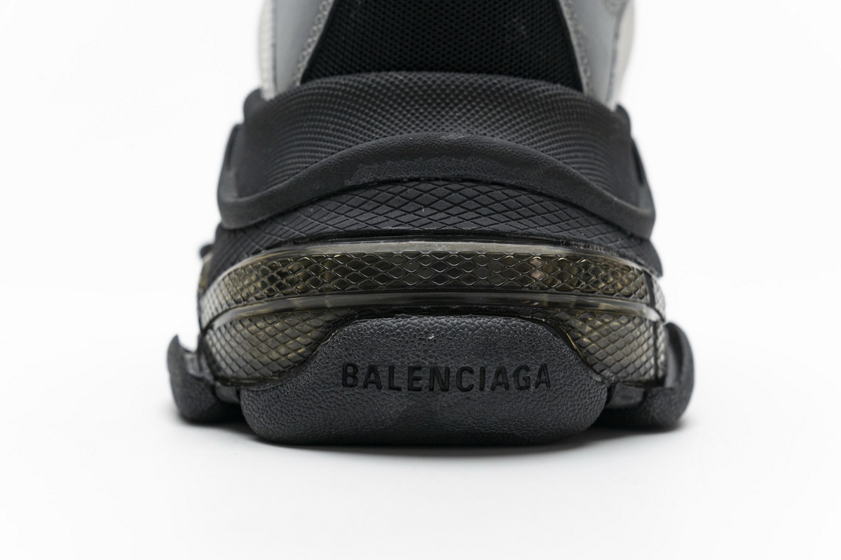Ba***ci*ga Triple S Black Silver  541624 W09E1 7320