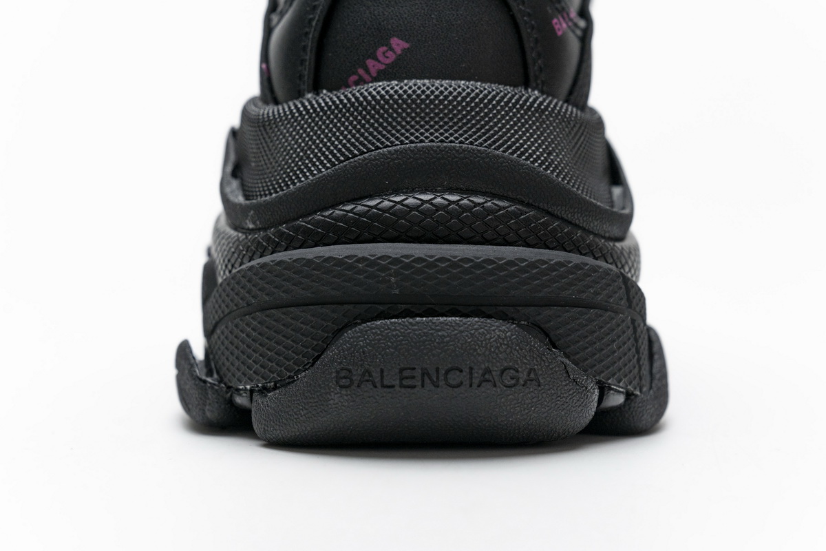 Ba***ci*ga Triple S Letter Black Pink   524039 W2FA1 7635