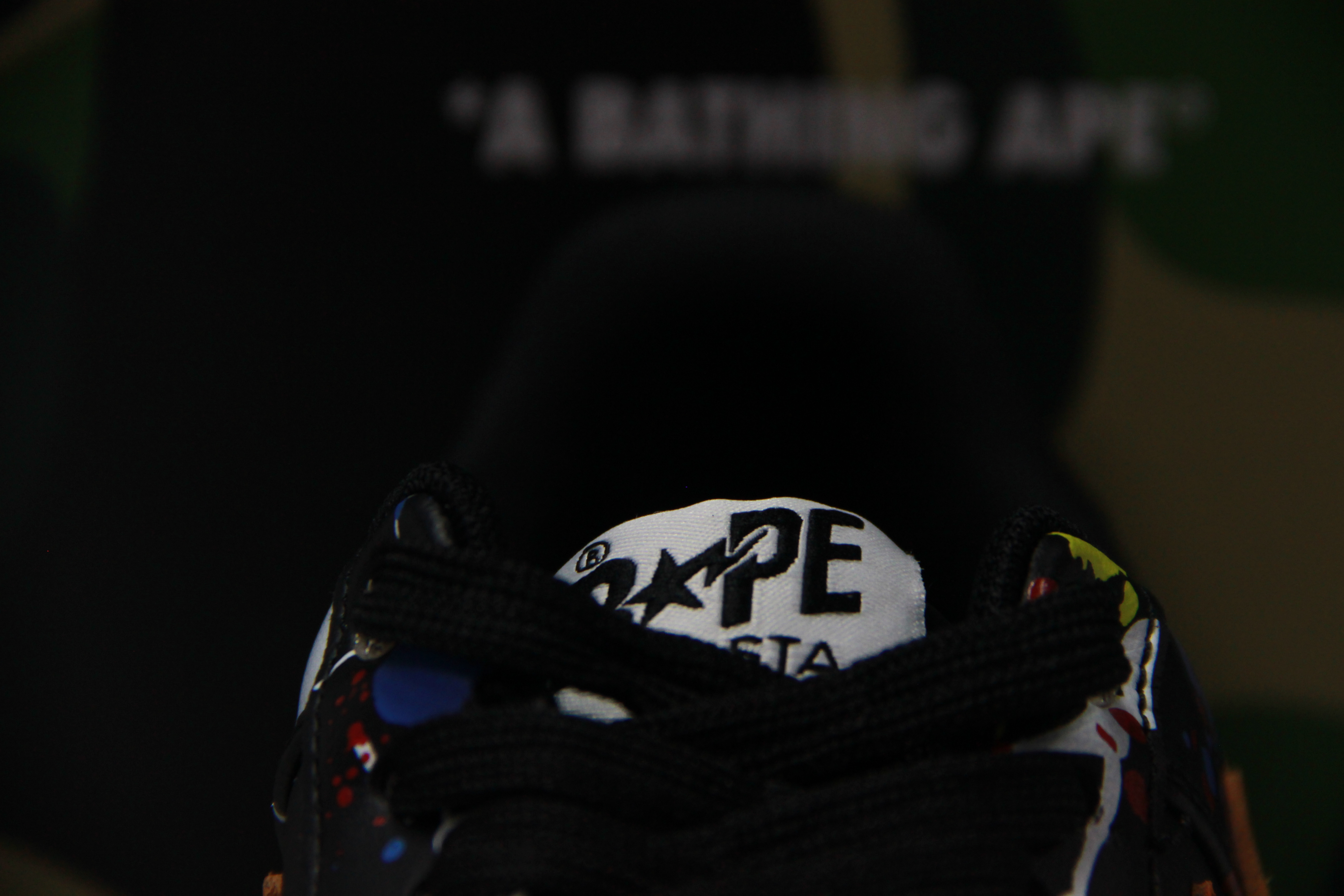 A Bathing Ape Bape StaPaint Splatter Black  1I20-291-009
