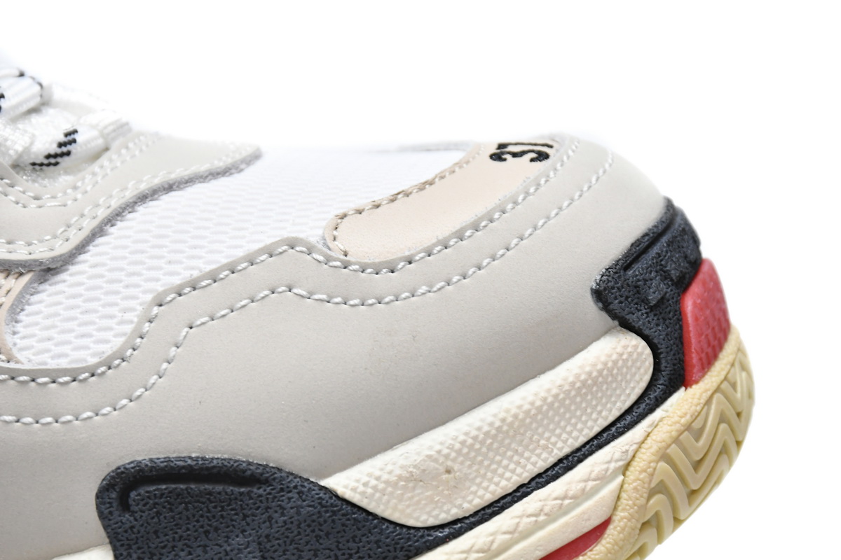 Ba***ci*ga Triple S White Dark Grey Red   524037 W09E1 9000