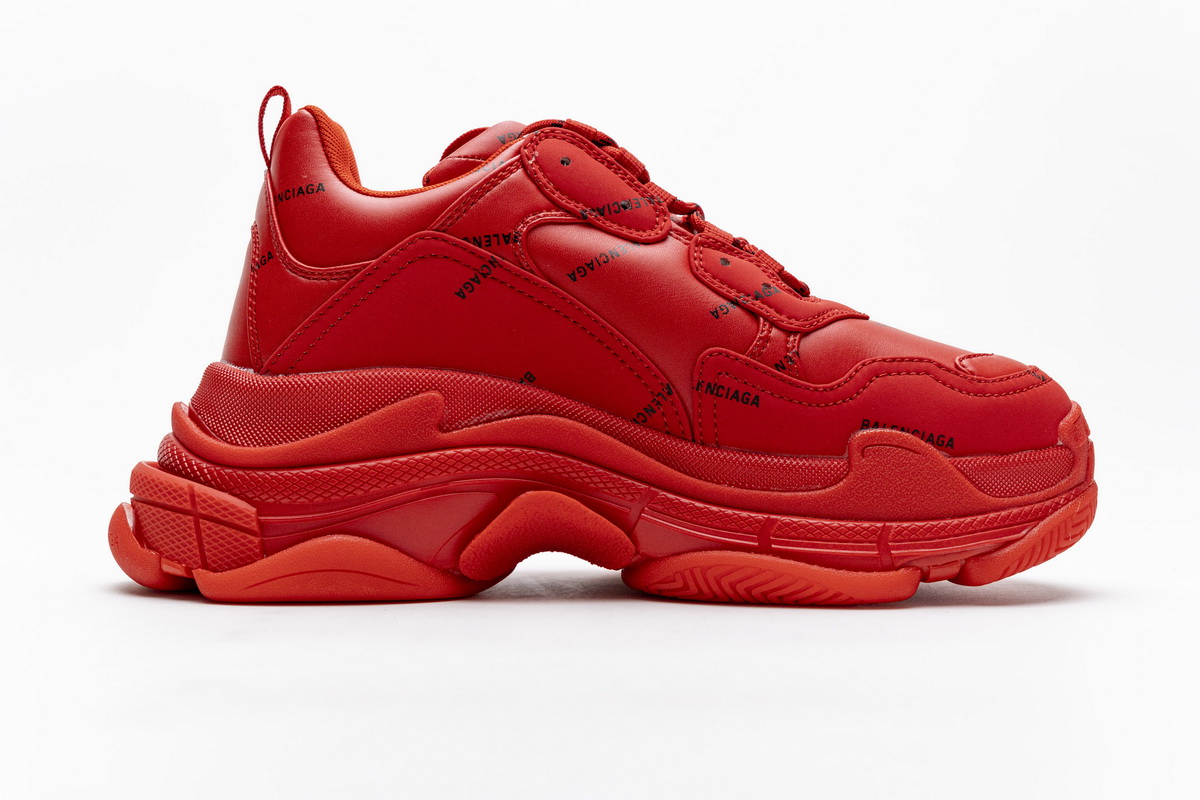 Ba***ci*ga Triple S Letter Bright Red  524039 W2FA1 7632