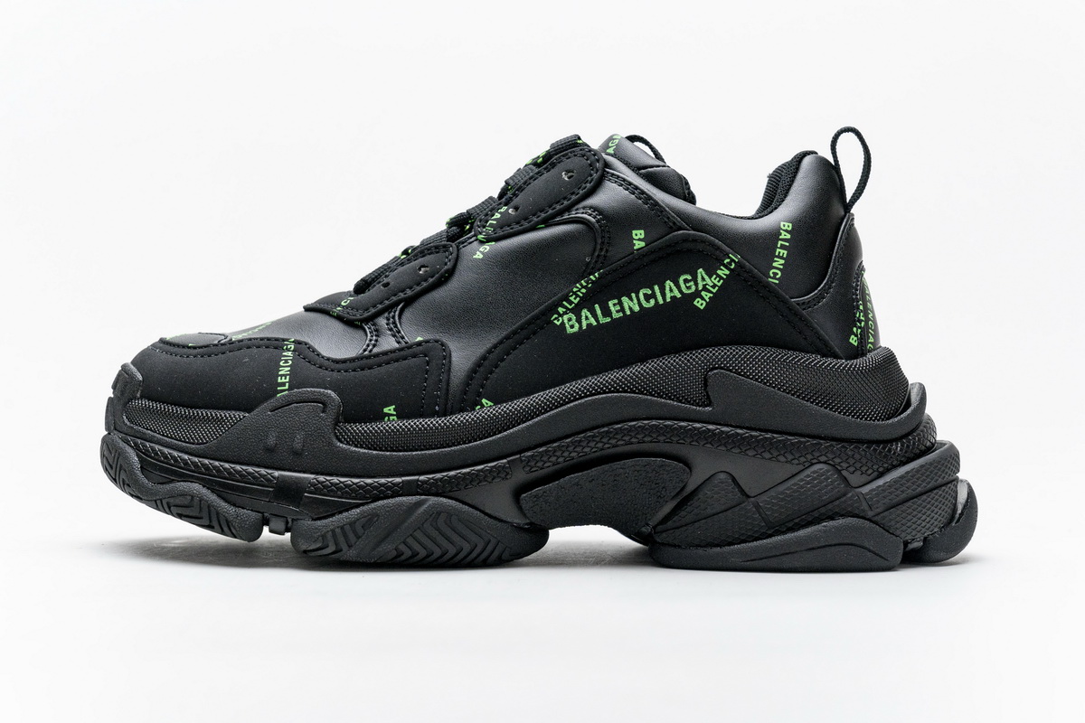 Ba***ci*ga Triple S Letter Fluorescent Yellow  524039 W2FA1 7633
