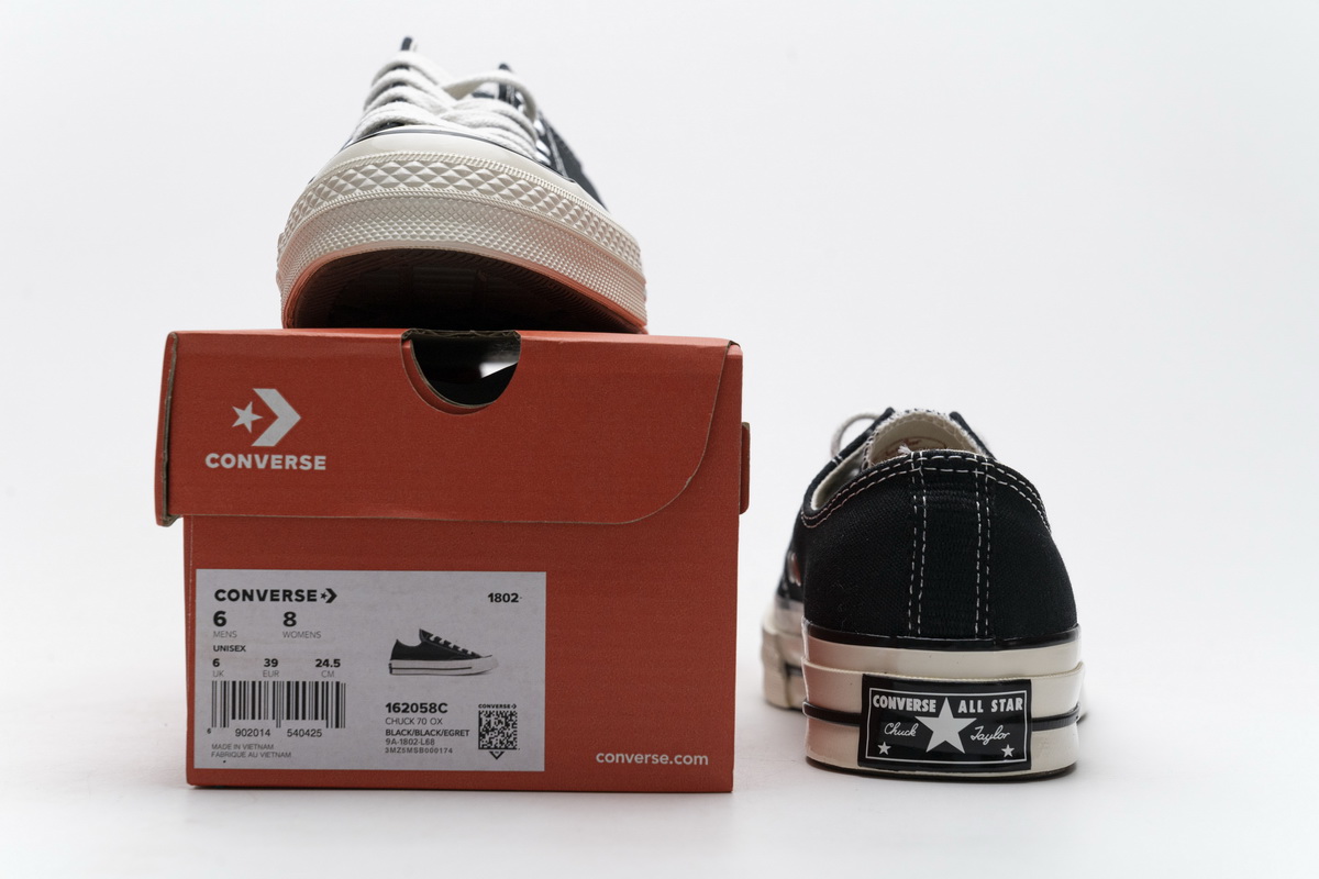 Converse Chuck 70 OX Black Egret   162058C