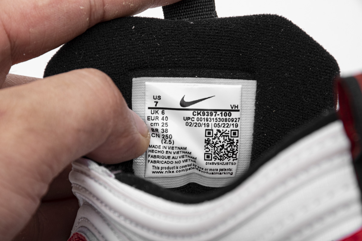 Nike Air Max 97 White University Red CK9397-100