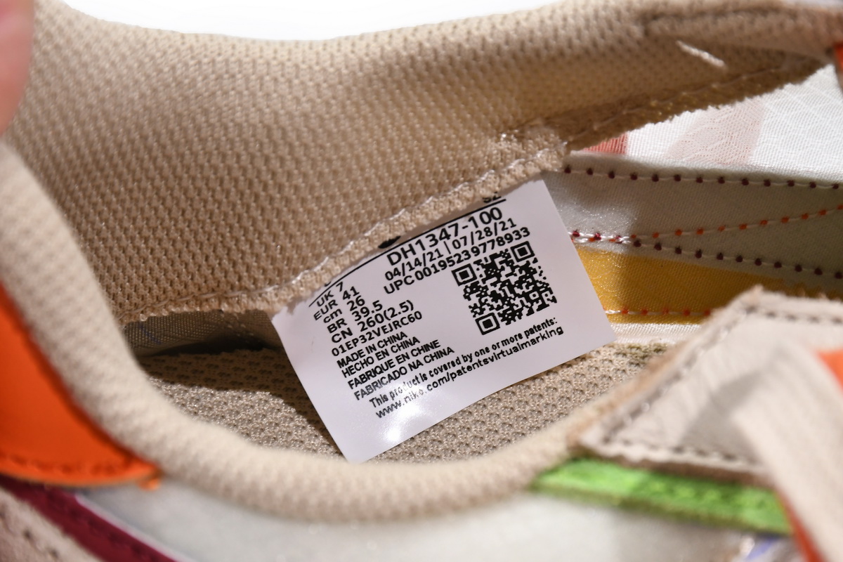 CLOT x sacai x Nike LDWaffle Orange Blaze DH1347-100