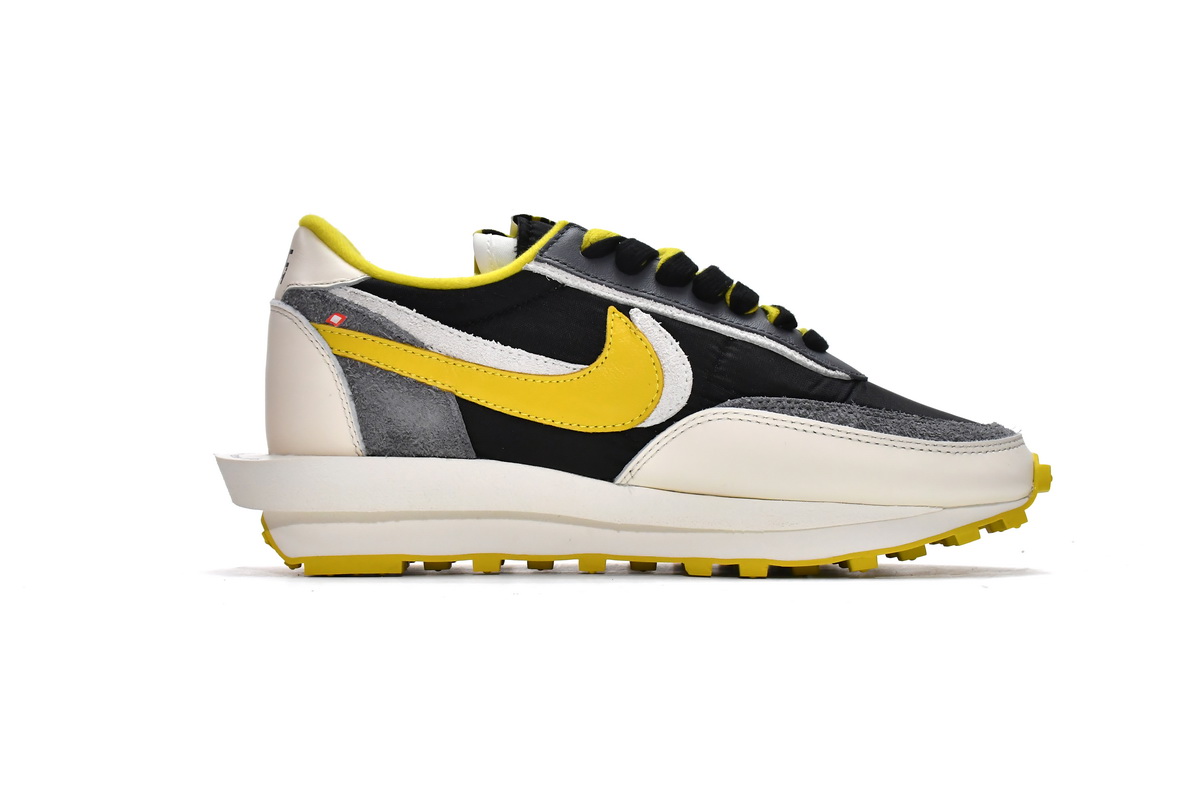 Sacai x Nike LDWaffle Black and Bright Citron  DJ4877-001