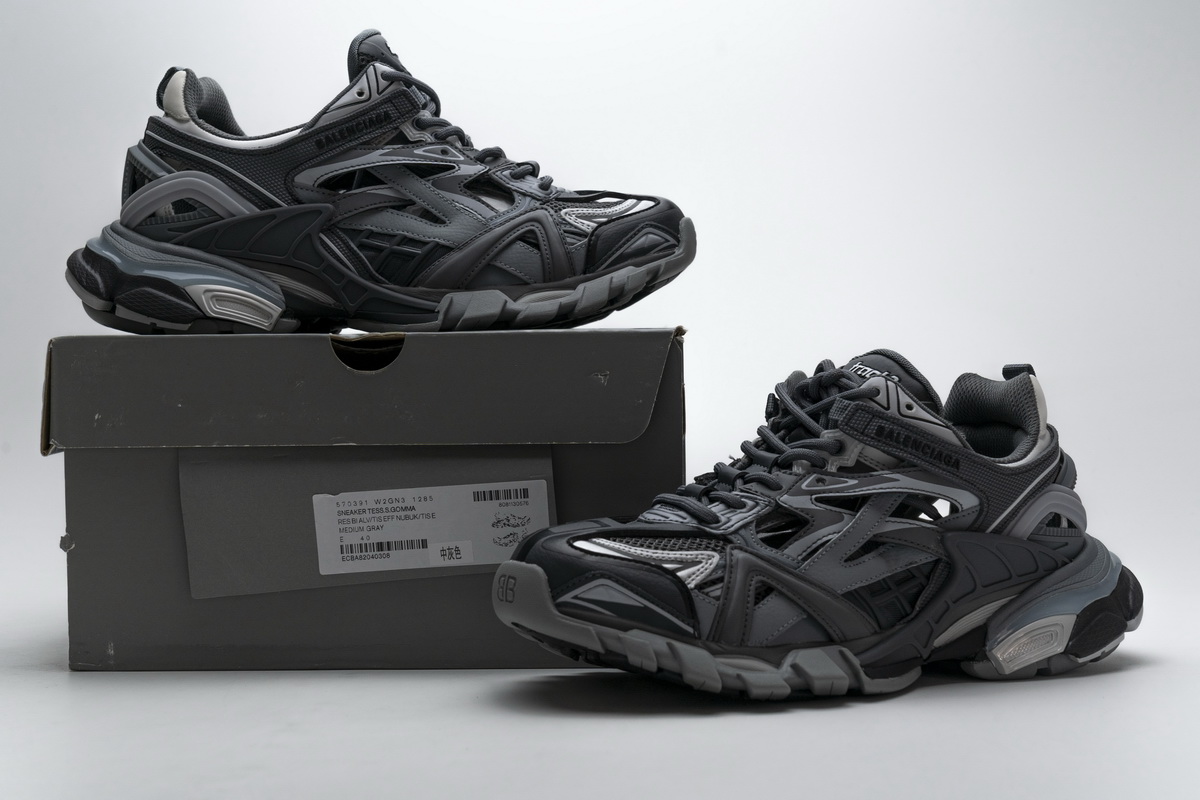 Ba***ci*ga Track 2 Sneaker Medium Grey  570391 W2GN3 1285
