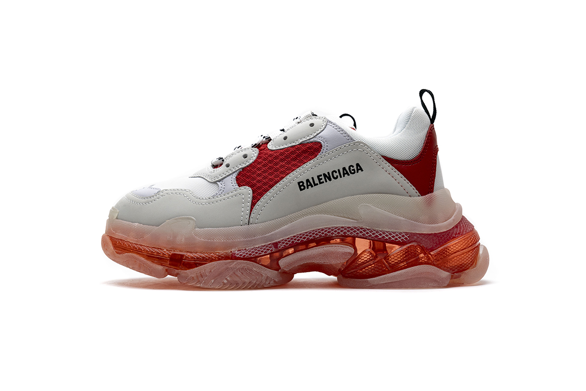 Ba***ci*ga Triple S White Red 544351 W09E1 4552