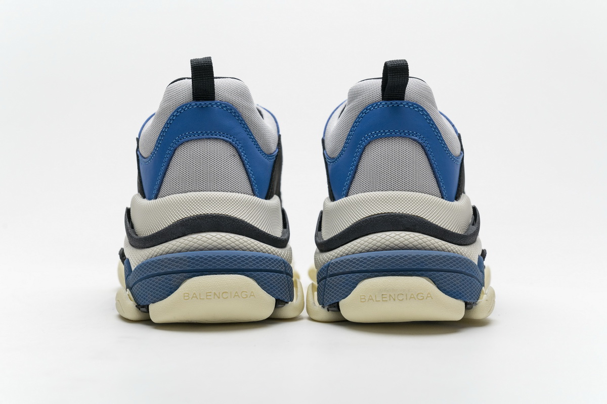 Ba***ci*ga Triple S Black Grey Blue  541624 W06E2 7080