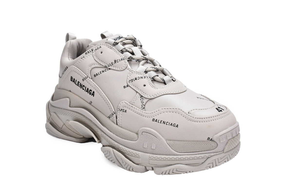Ba***ci*ga Triple S Letter Beige  524039 W2FA1 9710