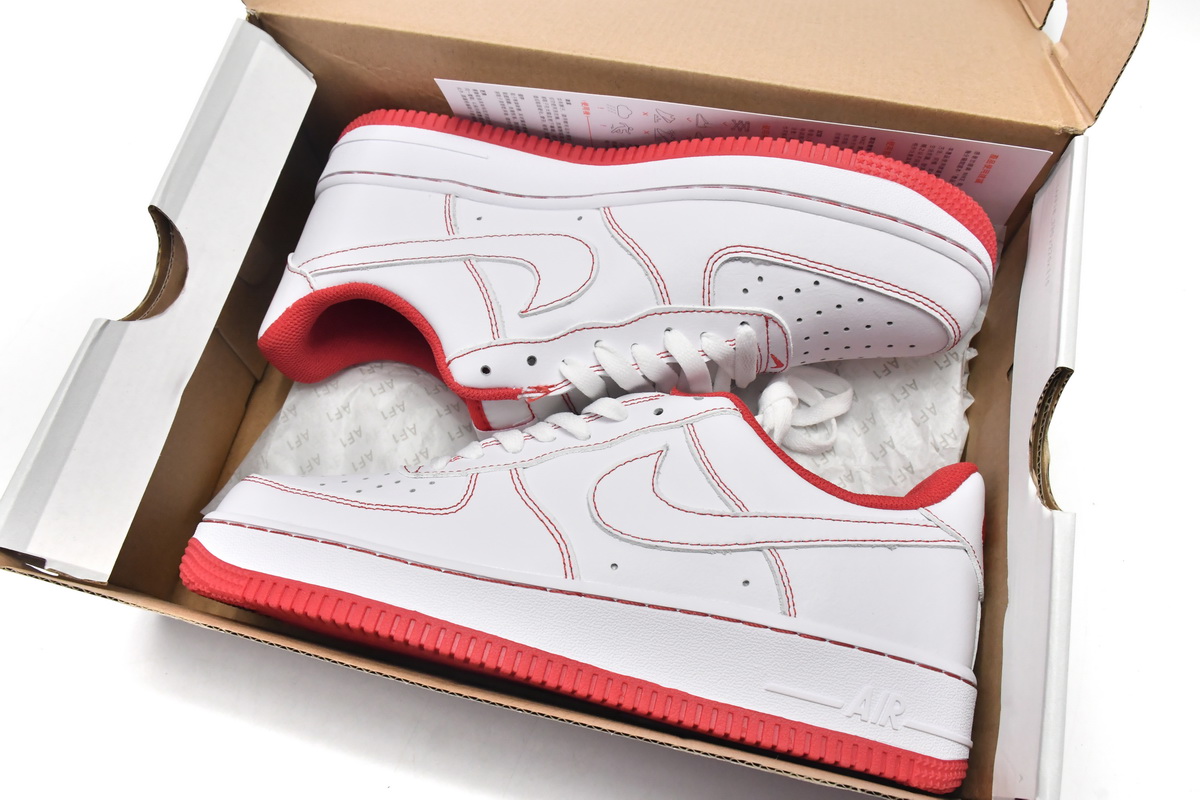 Nike Air Force 1 Low Contrast Stitch Red   CV1724-100