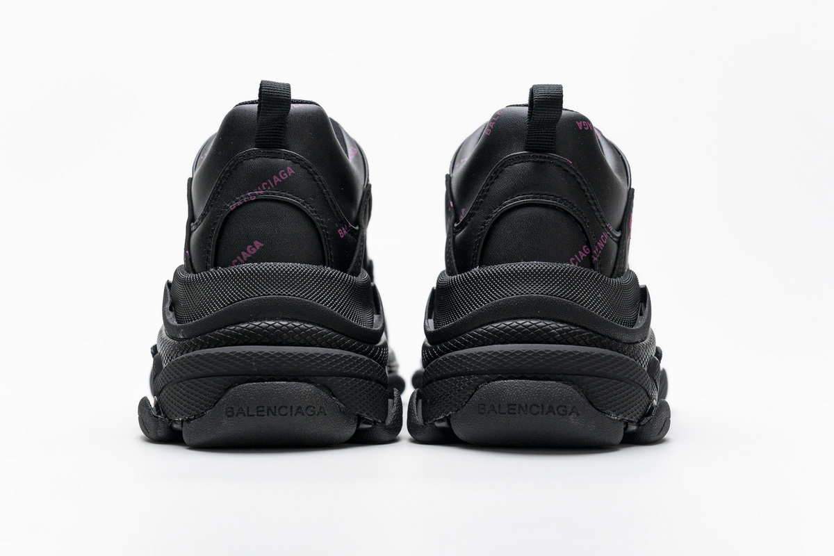 Ba***ci*ga Triple S Letter Black Pink   524039 W2FA1 7635