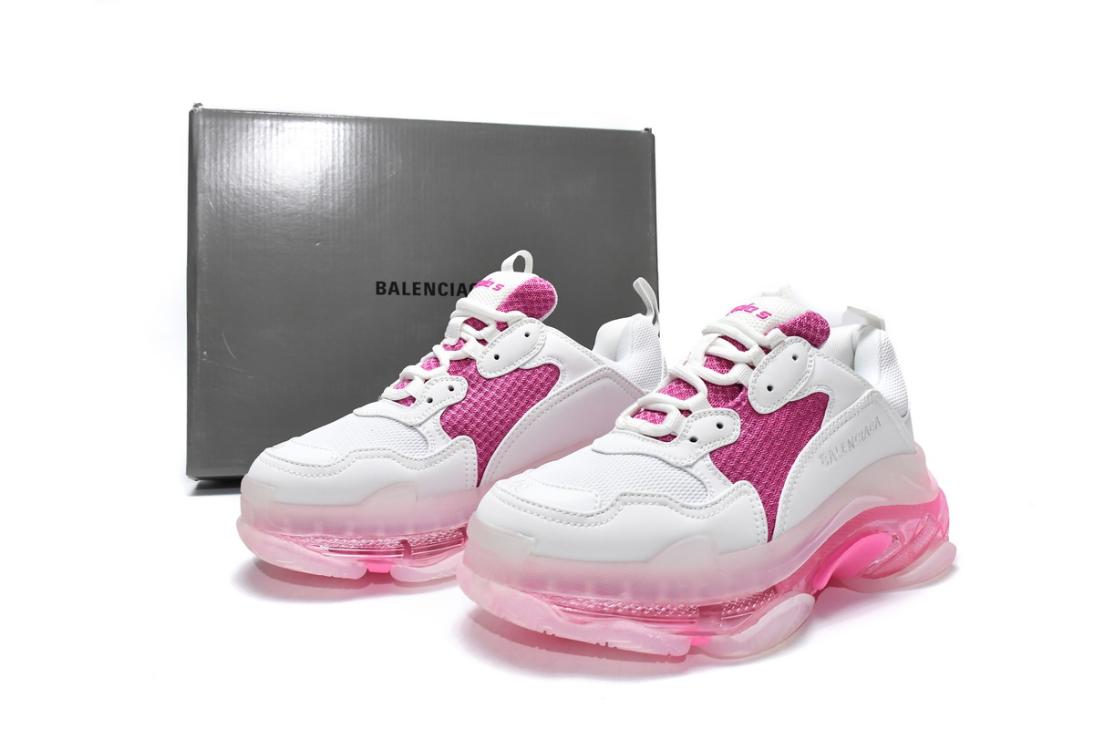 Ba***ci*ga Triple S White Peach   544351 W09ON 9028